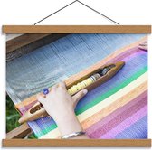 Schoolplaat – Weefgetouw - 40x30cm Foto op Textielposter (Wanddecoratie op Schoolplaat)