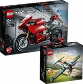 LEGO Technic Race Bundel - LEGO Technic 42107 Ducati Panigale V4 R  + LEGO Technic 42117 Race Plane