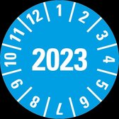 Keuringssticker met heel jaartal, boekje 20 mm - 180 per boekje 2023