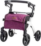Rollz Flex - Wit / Paars - S  - Rollator voor boodschappen