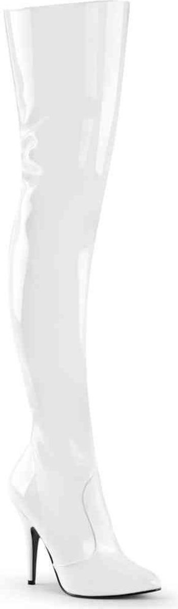 Pleaser - SEDUCE3010 Overknee laarzen - US 15 - 46 Shoes - Wit
