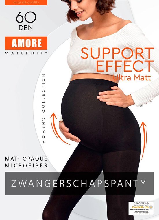 Zwangerschapspanty 3D-effect (60-DEN), zwart,