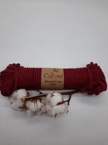 Macrame touw - Bordeaux - 8mm - 24m - 250gr - Gerecycled katoen koord - Uitkambaar