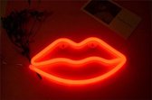 Neonlicht - neonlamp - rood - lippen - liefde - red light