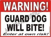 Guard Dog Will Bite 250...formaat 15x20cm...(Engels)  (w/r/zw.)