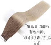 Tape In Hair Ombré Balayage stikker extensions 50cm 50gram 20stuks human hair