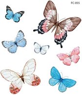 Temporary tattoo | tijdelijke tattoo | fake tattoo | vlinders - butterflies | 105 x 120 mm