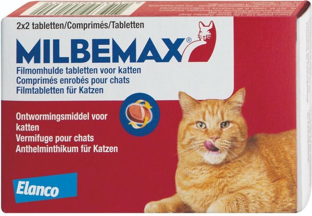 Milbemax Kat Ontwormingsmiddel 2 x 2 tabletten | bol.com