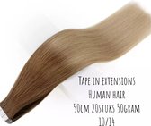 Tape In Hair Ombré Balayage Stikker extensions 50cm 20stuks 50gram human hair