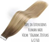 Tape In Hair Ombré Balayage Stikker Extensions 20stuks 50gram 40cm human hair