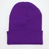 - Modieus - Warme - Muts - Beanie - Fashion - Paars -