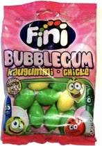 Fini halal citroen/ lime kauwgom- lemon- lime bubble gum- 24 x 75 gram