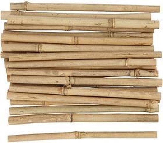 Stokken van bamboe, l: 20 cm, dikte 8-15 mm, bamboe, 30stuks | bol.com