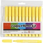 Colortime stift, lijndikte: 5 mm, citroengeel, 12stuks