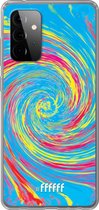 6F hoesje - geschikt voor Samsung Galaxy A72 -  Transparant TPU Case - Swirl Tie Dye #ffffff