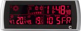 Cresta Care DTX510S radiogestuurd led weerstation voor binnen en buiten | Barometer | Draadloze sensor voor temperatuur en luchtvochtigheid | 7 kleuren led display