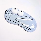 Slaapmasker/Oogmasker met Ijspak 3D Crocodile Lichtblauw
