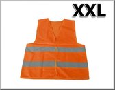 Reflecterend vest vastgemaakt met klittenband oranje maat XXL