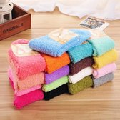 Fluffy sokken 3-pack - Fluffy Socks Dames - Lila/babyblauw/mintgroen - Huissokken dames voordeelpakket - verwarmde sokken - Bedsokken - Huissokken - Dikke enkelsokken - Badstof - Warme sokken