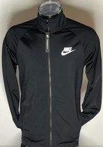 Nike Men's Basic Polyester Zip Tracksuit Top (Zwart) - Maat M