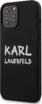 Zwart hoesje van Karl Lagerfeld - Backcover - iPhone 12 Pro Max - Graffiti