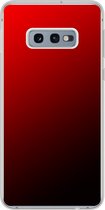Samsung Galaxy S10e - Smart cover - Zwart Rood - Transparante zijkanten