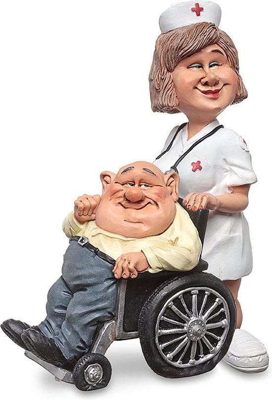 Drole De Professions Figurine Infirmiere Avec Patient Le Monde Comique Des Figurines Bol Com