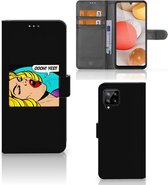 Bookcase Geschikt voor Samsung Galaxy A42 5G Hoesje Popart Oh Yes