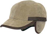 Herman headwear cap winterpet met oorflappen rib kleur beige bruin maat L 58 59 centimeter