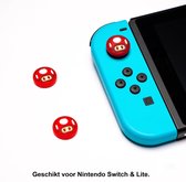Thumb Grips | Thumb Sticks | Gaming Thumbsticks | Geschikt voor Nintendo Switch & Lite | 1 Set = 2 Thumbgrips | Paddenstoel | Rood/Wit
