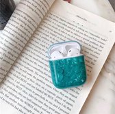 AirPods hoesje - Green Crystal - AirPods Case - Airpods Cover - Groen
