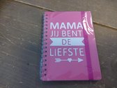 Notitieboekje - A6 - Gelineerd - Mama jij bent - Roze