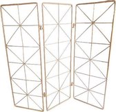 Raamscherm MELLE - Goud - Metaal - Drieluik - 45 x 47 x 1 cm