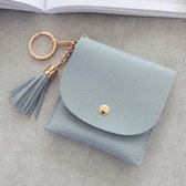 Leren mini portefeuilles portemonnee pasjeshouder vrouwen blauw