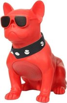 Bulldog Mini speaker CH-M12 Rood -Grappige Look - Bijzonder - Leuke Cadeau tip - Luidspreker - Draadloos - Portable Bluetooth Speaker - Draagbare- Makkelijk meenemen - USB Poort -