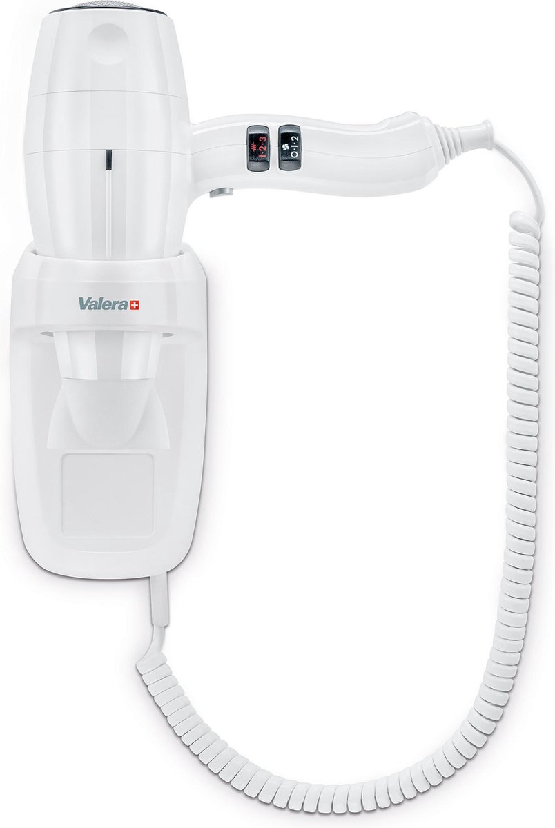 Valera SILENT JET PROTECT 586.10/044.04 - Hotelföhn - Wandmodel - 2000W - Swiss made - Wit