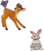Speelfiguurtjes /taarttoppers van Bambi en Stampertje (+/- 5cm)