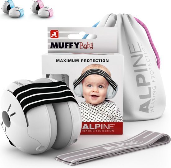 Verandering Belegering Sluit een verzekering af Alpine Muffy Baby Gehoorbescherming - Verstelbaar - SNR 23 dB - Zwart |  bol.com