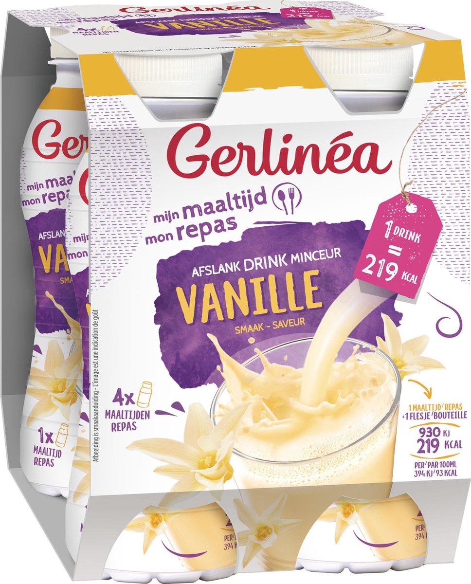 Goedkoopste Gerlinea - Drinkmaaltijd - Vanille - 4 x 236ml