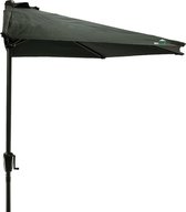 MaxxGarden Balkonparasol - Muurparasol - halfrond - Ø 270 cm - Zwart