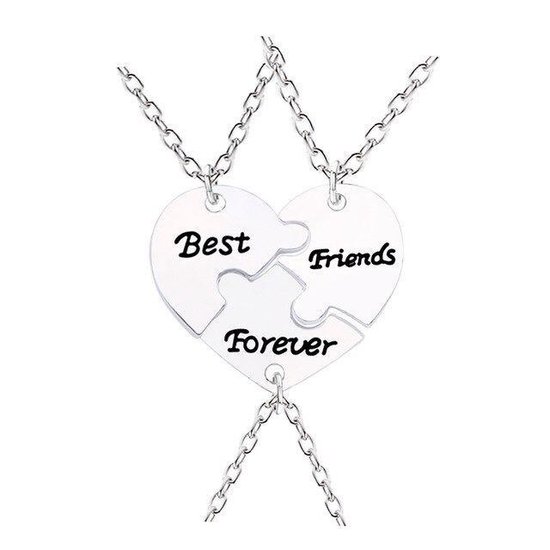Kasey - Bracelet d'amitié - Bracelet BFF pour 2 - Best Friends - Zwart/ Wit