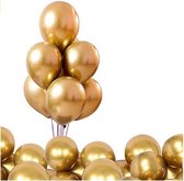 10 Stuks Luxe Ballonnen Goud - Helium Ballonnenset Metallic Gold Feestje Verjaardag Party - Sarah / Abraham,  Verjaardagen, Bruiloften, Babyshowers