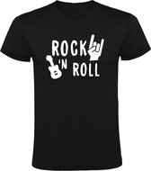 Rock n Roll Heren t-shirt | muziek | rock and roll | united states | music | Zwart
