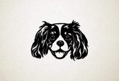 Wanddecoratie - Hond - Cavalier King Charles Spaniel - S - 42x58cm - Zwart - muurdecoratie - Line Art
