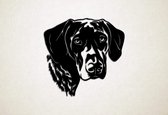 Wanddecoratie - Hond - Duitse staande hond 4 - S - 45x46cm - Zwart - muurdecoratie - Line Art