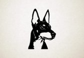 Wanddecoratie - Hond - Manchester Terrier 5 - XS - 29x20cm - Zwart - muurdecoratie - Line Art