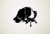 Wanddecoratie - Hond - Sint Bernard 6 - M - 60x70cm - Zwart - muurdecoratie - Line Art