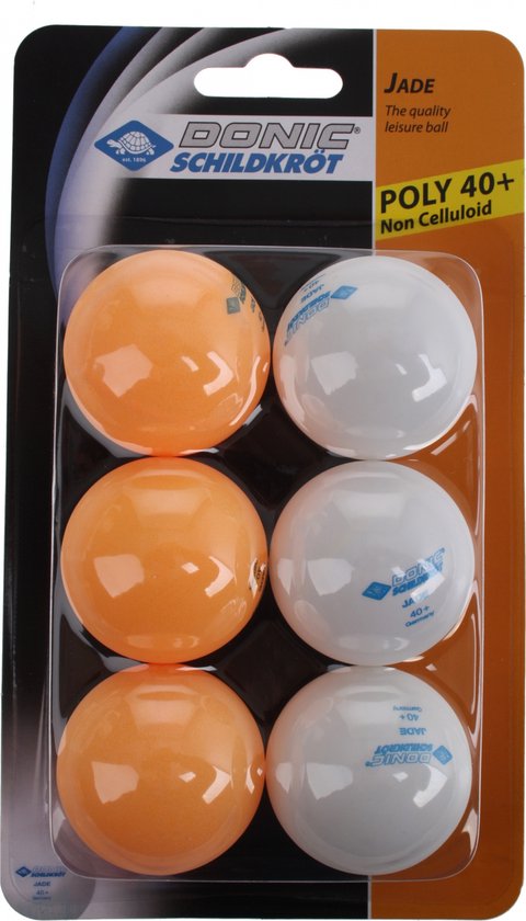 Donic Schildkröt Balles de Balles de tennis de table Jade 6 pièces Wi / ou