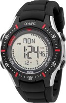 Olympic OL45HKR012 BIKING Horloge - Rubber - Zwart - 40mm