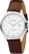 Olympic OL72HSL064 Baltimore Horloge - Leer - Bruin - 40mm